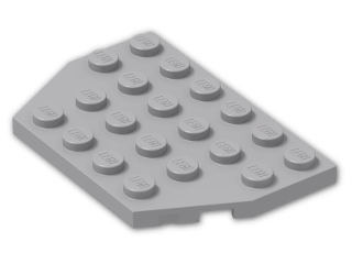 LEGO® Brick: Plate 4 x 6 without Corners 32059 | Color: Medium Stone Grey