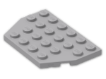 LEGO® Stein: Plate 4 x 6 without Corners 32059 | Farbe: Medium Stone Grey
