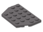 LEGO® Brick: Plate 4 x 6 without Corners 32059 | Color: Dark Stone Grey