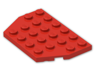 LEGO® Brick: Plate 4 x 6 without Corners 32059 | Color: Bright Red