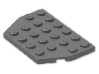 LEGO® Brick: Plate 4 x 6 without Corners 32059 | Color: Dark Grey
