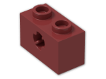 LEGO® Brick: Technic Brick 1 x 2 with Axlehole Type 2 32064b | Color: New Dark Red