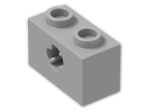 LEGO® Stein: Technic Brick 1 x 2 with Axlehole Type 2 32064b | Farbe: Medium Stone Grey