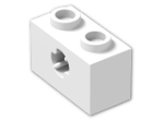 LEGO® Brick: Technic Brick 1 x 2 with Axlehole Type 2 32064b | Color: White