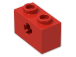 LEGO® Brick: Technic Brick 1 x 2 with Axlehole Type 2 32064b | Color: Bright Red