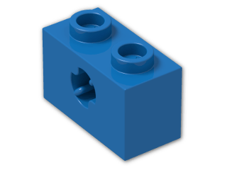 LEGO® Brick: Technic Brick 1 x 2 with Axlehole Type 2 32064b | Color: Bright Blue