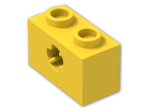 LEGO® Stein: Technic Brick 1 x 2 with Axlehole Type 2 32064b | Farbe: Bright Yellow