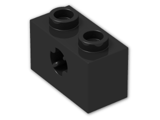 LEGO® Stein: Technic Brick 1 x 2 with Axlehole Type 2 32064b | Farbe: Black