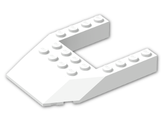 LEGO® Stein: Wedge 6 x 8 Triple with Cutout 4 x 4 32084 | Farbe: White
