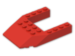 LEGO® Brick: Wedge 6 x 8 Triple with Cutout 4 x 4 32084 | Color: Bright Red