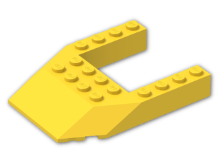 LEGO® Stein: Wedge 6 x 8 Triple with Cutout 4 x 4 32084 | Farbe: Bright Yellow