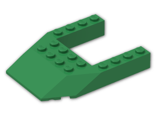 LEGO® Stein: Wedge 6 x 8 Triple with Cutout 4 x 4 32084 | Farbe: Dark Green