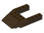 LEGO® Brick: Wedge 6 x 8 Triple with Cutout 4 x 4 32084 | Color: Dark Brown