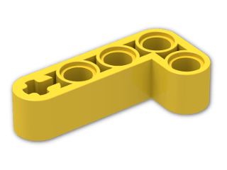 LEGO® Brick: Technic Beam 2 x 4 Liftarm Bent 90 32140 | Color: Bright Yellow