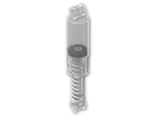 LEGO® Stein: Technic Shock Absorber 10L Damped, TrClear Cylinder (Complete) 32181c02 | Farbe: Transparent