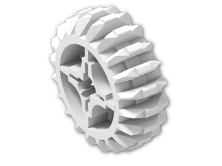 LEGO® Brick: Technic Gear 20 Tooth Double Bevel 32269 | Color: White