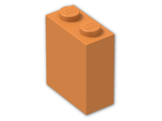 LEGO® Brick: Brick 1 x 2 x 2 with Inside Axleholder 3245b | Color: Bright Orange