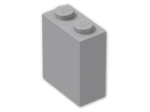 LEGO® Brick: Brick 1 x 2 x 2 with Inside Axleholder 3245b | Color: Medium Stone Grey