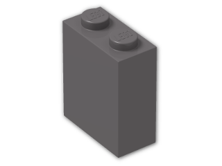 LEGO® Stein: Brick 1 x 2 x 2 with Inside Axleholder 3245b | Farbe: Dark Stone Grey