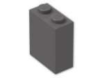 LEGO® Brick: Brick 1 x 2 x 2 with Inside Axleholder 3245b | Color: Dark Stone Grey