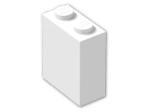 LEGO® Brick: Brick 1 x 2 x 2 with Inside Axleholder 3245b | Color: White