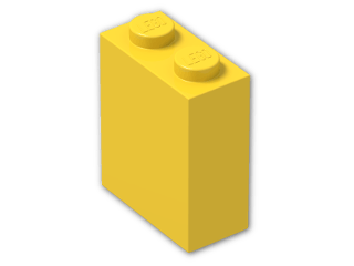 LEGO® Brick: Brick 1 x 2 x 2 with Inside Axleholder 3245b | Color: Bright Yellow