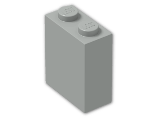LEGO® Brick: Brick 1 x 2 x 2 with Inside Axleholder 3245b | Color: Grey