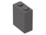 LEGO® Brick: Brick 1 x 2 x 2 without Understud 3245c | Color: Dark Stone Grey