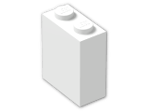 LEGO® Stein: Brick 1 x 2 x 2 without Understud 3245c | Farbe: White