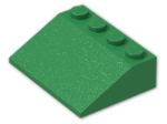 LEGO® Brick: Slope Brick 33 3 x 4 3297 | Color: Dark Green