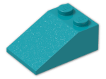 LEGO® Brick: Slope Brick 33 3 x 2 3298 | Color: Bright Bluish Green