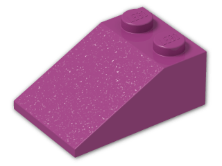 LEGO® Brick: Slope Brick 33 3 x 2 3298 | Color: Bright Reddish Violet