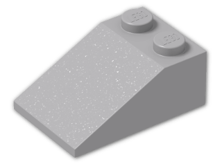 LEGO® Brick: Slope Brick 33 3 x 2 3298 | Color: Medium Stone Grey