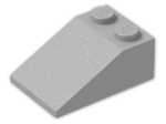LEGO® Brick: Slope Brick 33 3 x 2 3298 | Color: Medium Stone Grey
