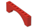 LEGO® Brick: Arch 1 x 8 x 2 3308 | Color: Bright Red