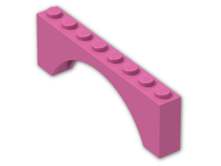 LEGO® Brick: Arch 1 x 8 x 2 3308 | Color: Bright Purple