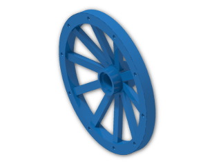 LEGO® Stein: Wheel 3.2 x 43 with 10 Spokes Wooden 33211 | Farbe: Bright Blue