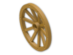 LEGO® Brick: Wheel 3.2 x 43 with 10 Spokes Wooden 33211 | Color: Warm Gold