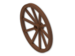 LEGO® Brick: Wheel 3.2 x 56 with 10 Spokes Wooden 33212 | Color: Reddish Brown