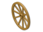 LEGO® Brick: Wheel 3.2 x 56 with 10 Spokes Wooden 33212 | Color: Warm Gold