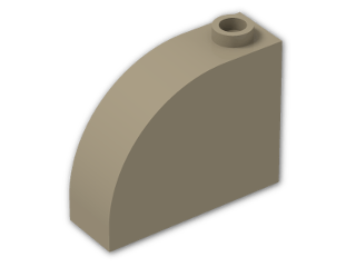 LEGO® Brick: Brick 1 x 3 x 2 Curved Top 33243 | Color: Sand Yellow