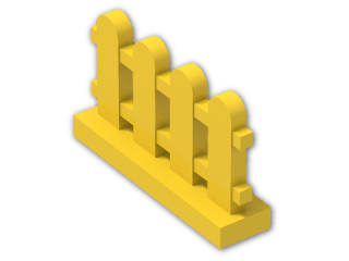 LEGO® Brick: Fence 1 x 4 x 2 Picket 33303 | Color: Bright Yellow