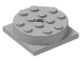 LEGO® Brick: Turntable 4 x 4 (Complete) 3403c01 | Color: Medium Stone Grey