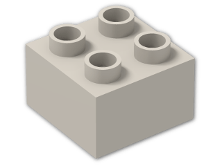 LEGO® Brick: Duplo Brick 2 x 2 3437 | Color: Light Grey
