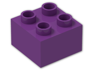 LEGO® Brick: Duplo Brick 2 x 2 3437 | Color: Bright Violet