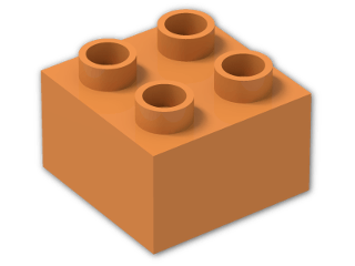 LEGO® Stein: Duplo Brick 2 x 2 3437 | Farbe: Bright Orange