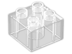 LEGO® Stein: Duplo Brick 2 x 2 3437 | Farbe: Transparent Glitter