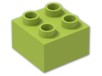 LEGO® Brick: Duplo Brick 2 x 2 3437 | Color: Bright Yellowish Green