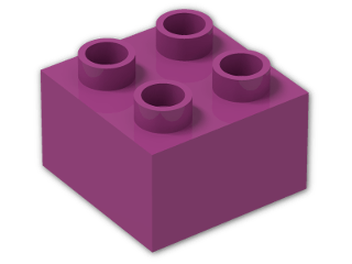 LEGO® Stein: Duplo Brick 2 x 2 3437 | Farbe: Bright Reddish Violet