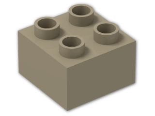 LEGO® Brick: Duplo Brick 2 x 2 3437 | Color: Sand Yellow